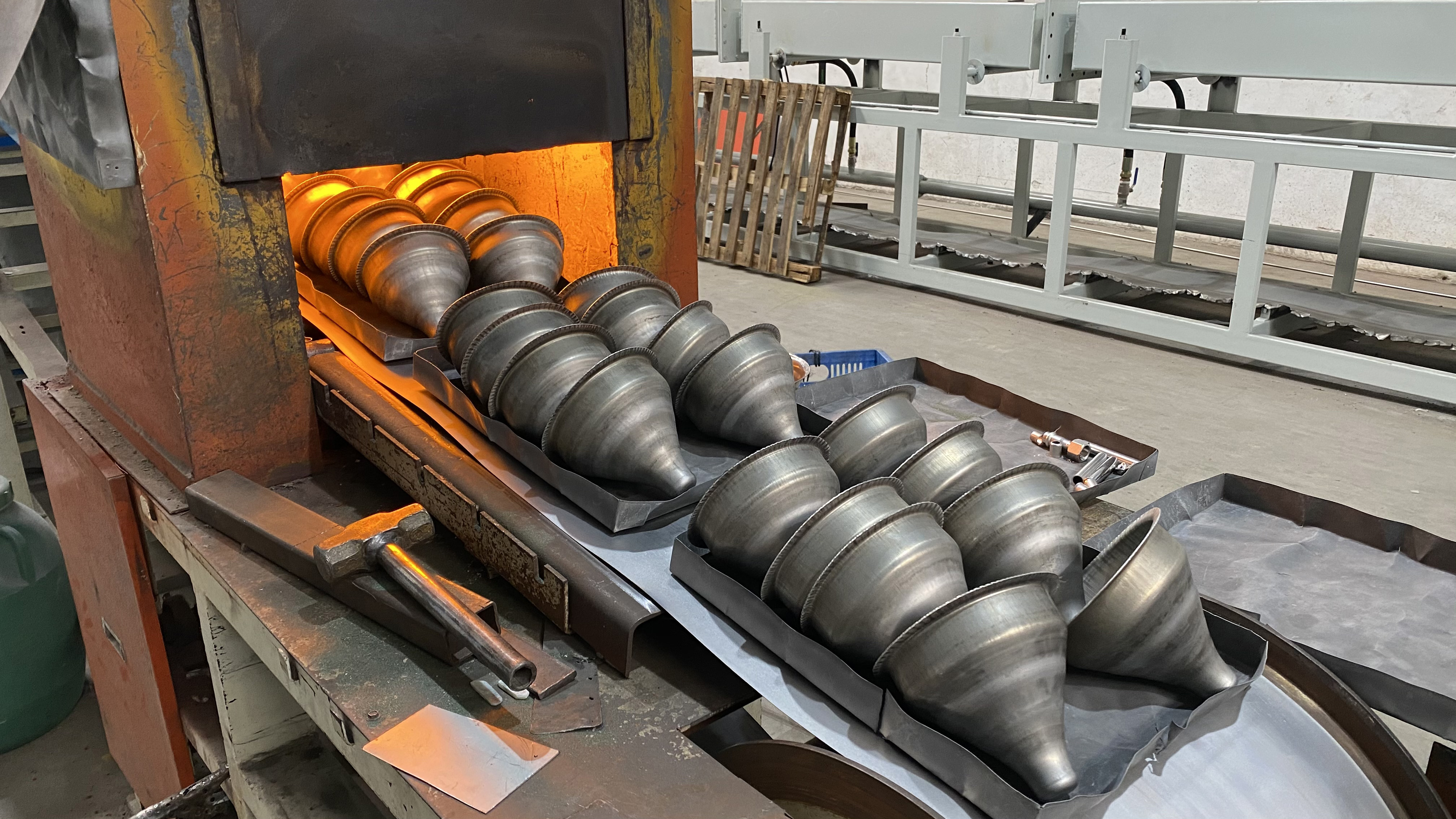 What heat treatments are required for metal spun parts