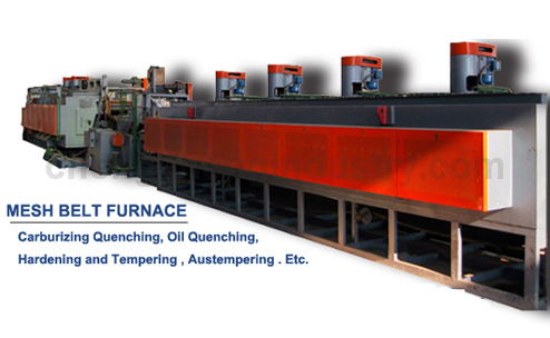 Continuous Mesh Belt Carburizing Hardening and Tempering Furnace