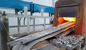 Bright annealing heat treatment of stainless steel threaded tubes
