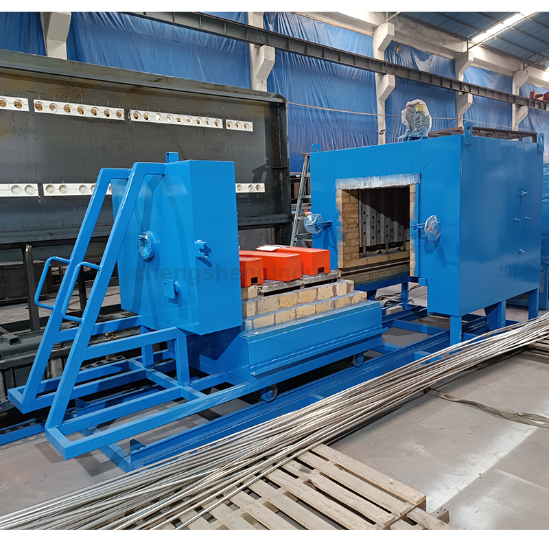 Trolley-type tempering resistance furnace for high chromium cast steel rolls