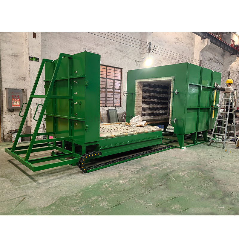Industrial trolley-type quenching furnace for ductile iron castings