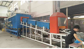 Natural gas heating kitchen sink bright annealing furnace customer site