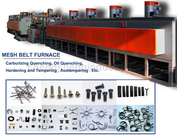 Continuous Mesh Belt Carburizing Hardening and Tempering Furnace