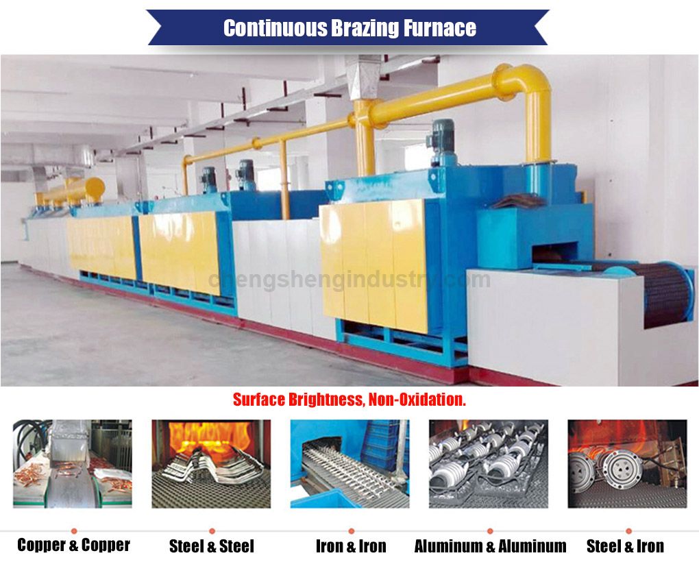 Industrial Continuous Electric Aluminum Brazing Furnace / Oven