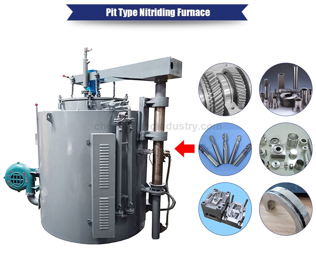 Well Type Electric Steel Nitriding Furnace With Atmosphere Protective