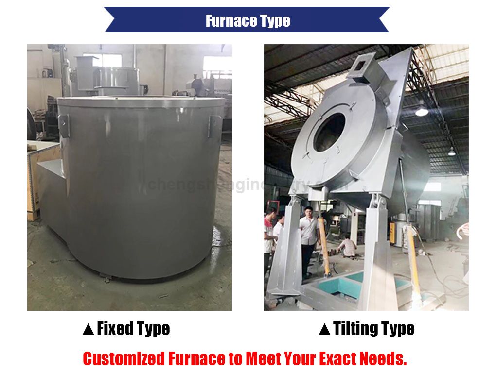 Customized Crucible Aluminum Melting Furnace With Outlet