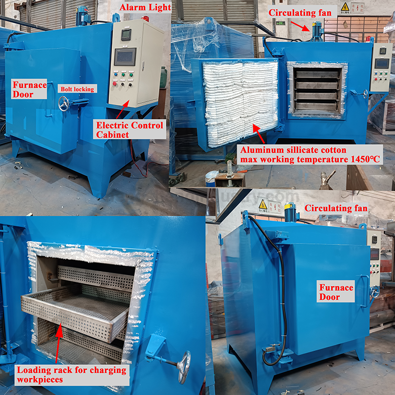 Industrial chamber type sintering furnace for iron powder parts