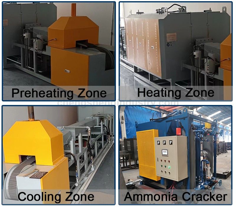 Continuous mesh belt copper and aluminum brazing heat treatment furnace