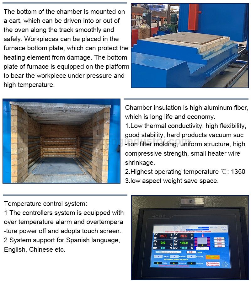 Electric trolley type quenching heat treatment furnace for mechanical parts