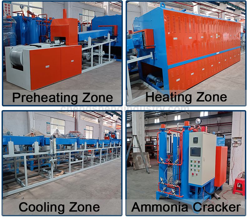 Conveyor belt continuous controlled atmosphere heat treatment sintering furnace
