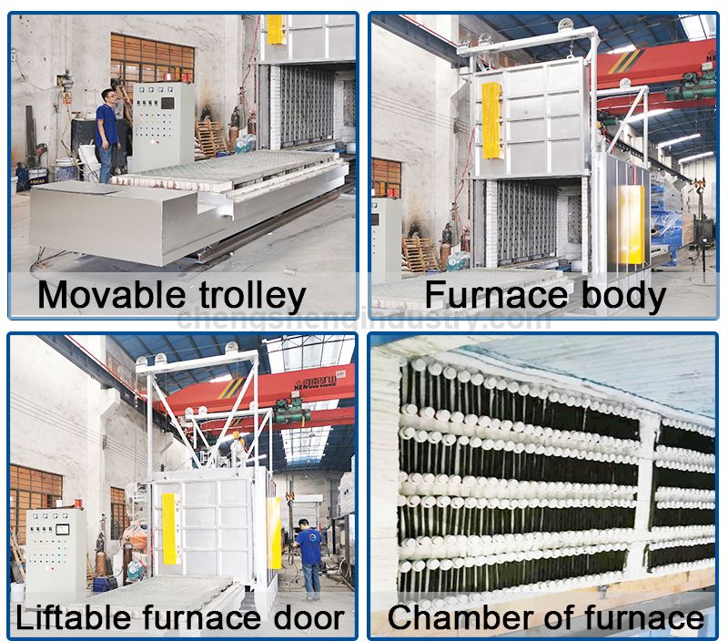 Car bottom type annealing furnace for kitchen sink heat treatment